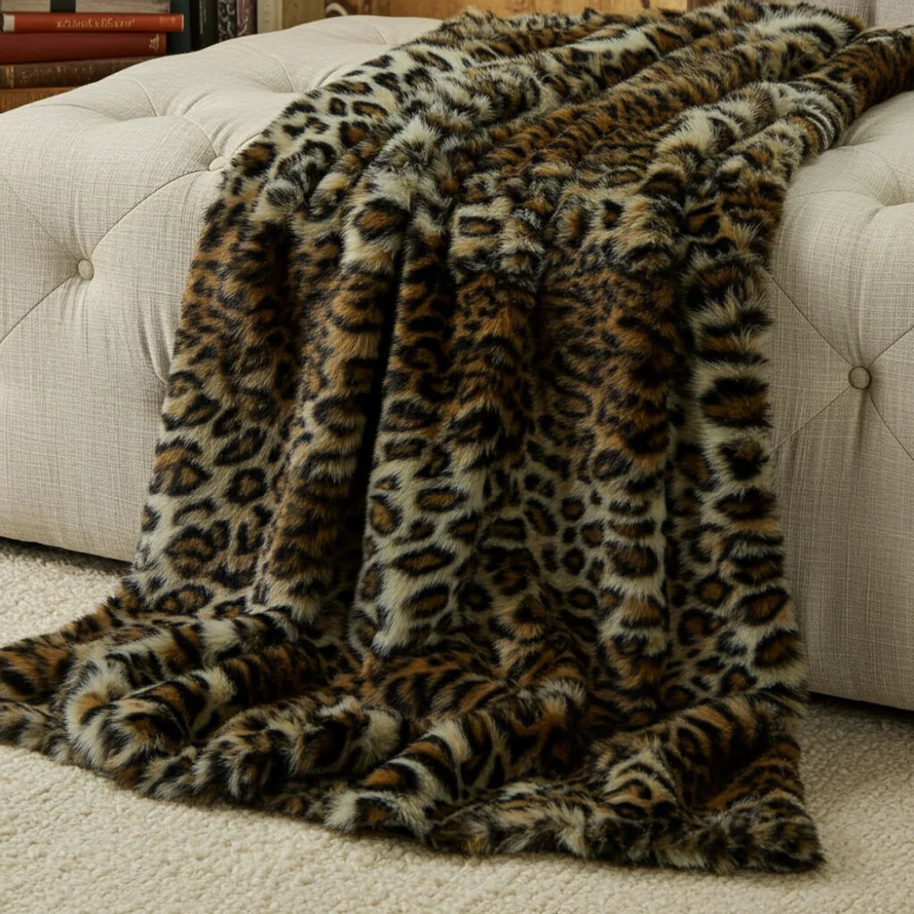 Wild Leo Faux Fur Luxury Throw