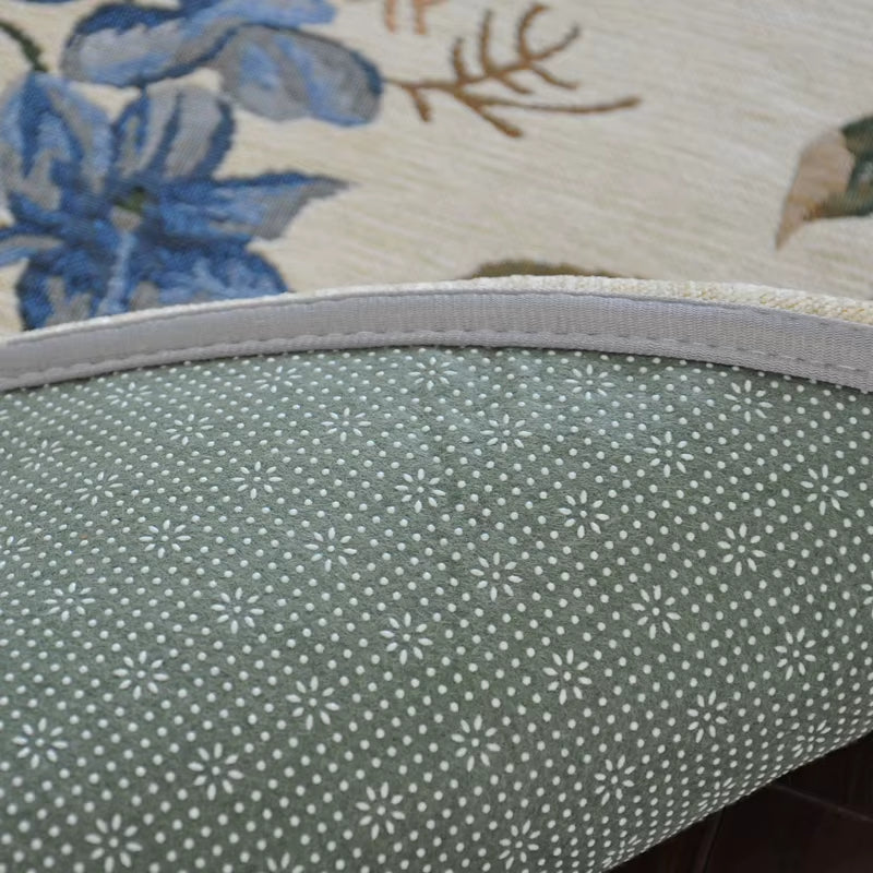 European Style Thick Delicate Floral Carpets for Living Room Decor Pastoral Area Rug Bedroom Home Floor Door Mat Big Carpet