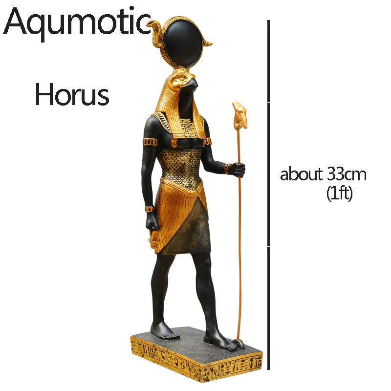 Egyptian Gods Goddess Ornament 1Pc Large Isis Sculpture Adorn for Home Eye of Egypt Furnishing Articles Decorate