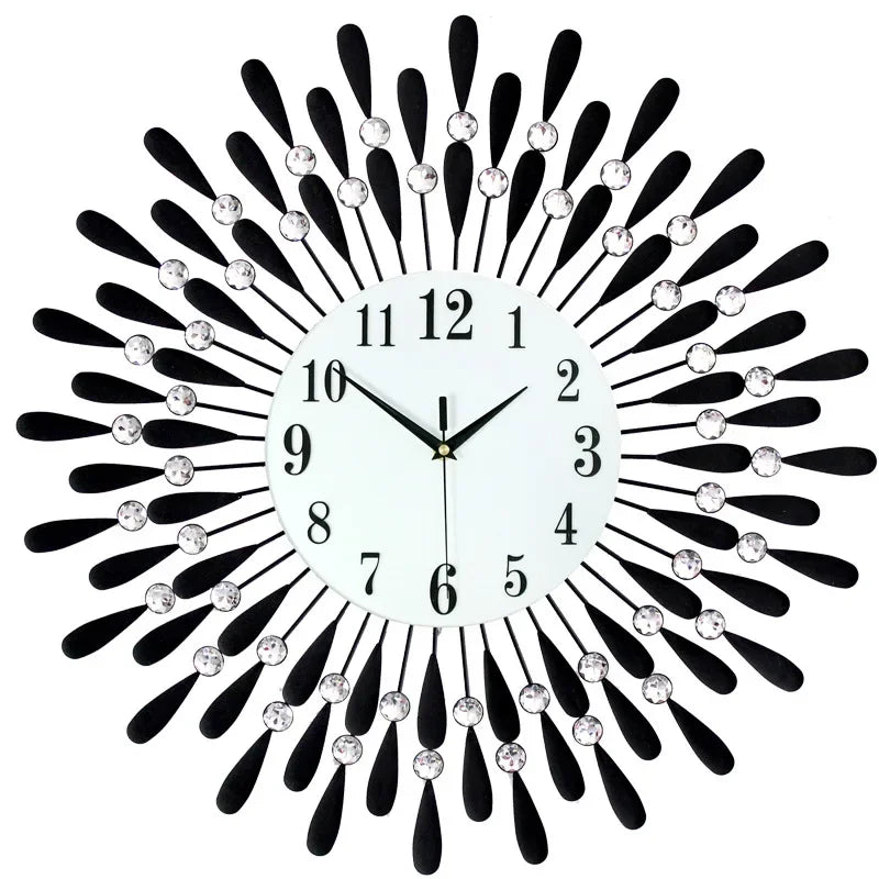 Crystal Sun Modern Style Silent Wall Clock 38X38Cm, 2020 New Product Living Room Office Home Wall Decoration
