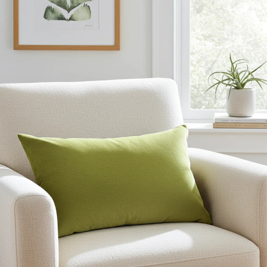 Pistachio Love Green Handmade Luxury Pillow