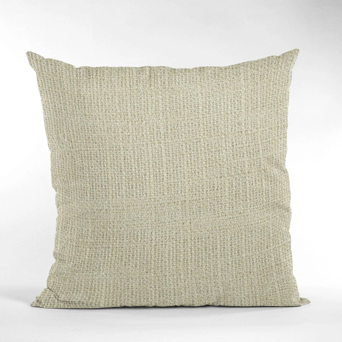 Plutus Vanilla Wall Textured Solid, with Open Weave. Luxury Throw Pillow