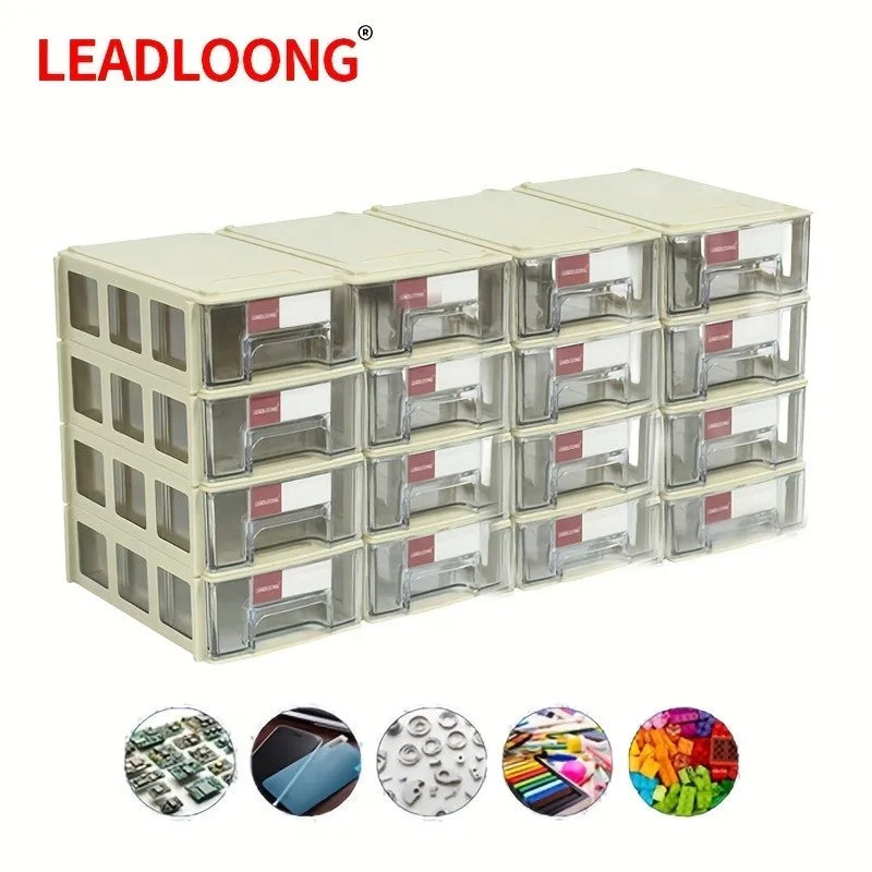 8/16Pcs 14X9X4Cm/5.5X3.5X1.5Inch Screw Parts Crafts Thread Organizer Mini Drawer Home Organization and Storage Bin