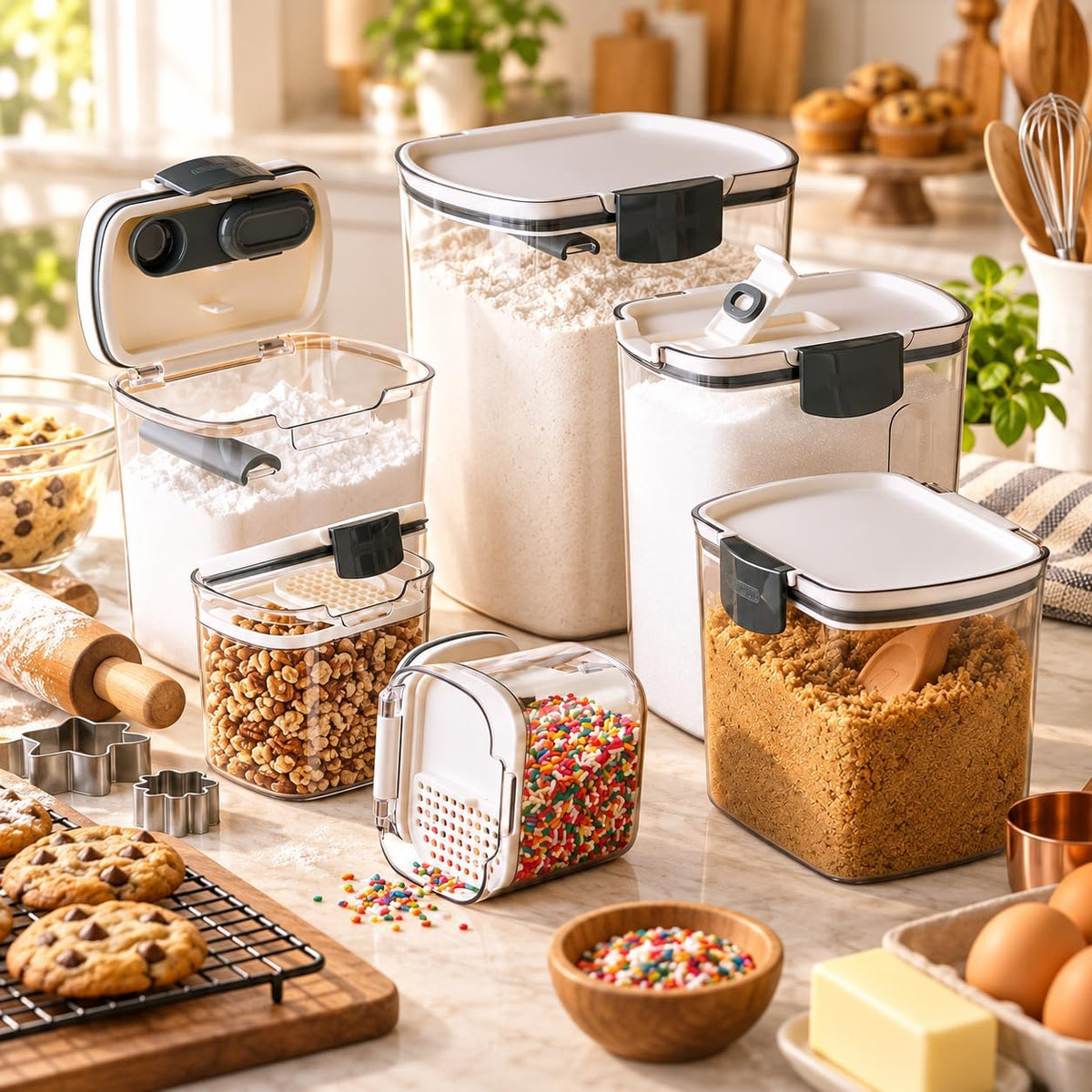 Baking Storage Canister Set, 6 Piece, view 2