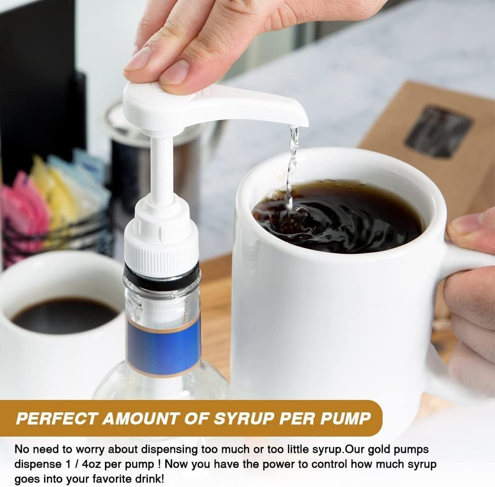Gold Coffee Syrup Pumps, Set of 10, view 5