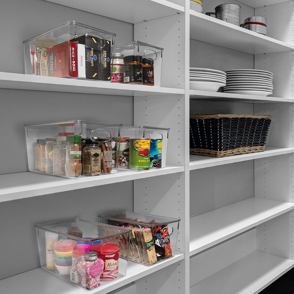 Pantry Storage Bins with Lids, Pack of 4, view 2
