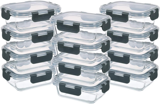 Small Glass Food Storage Containers, 24 Piece Set