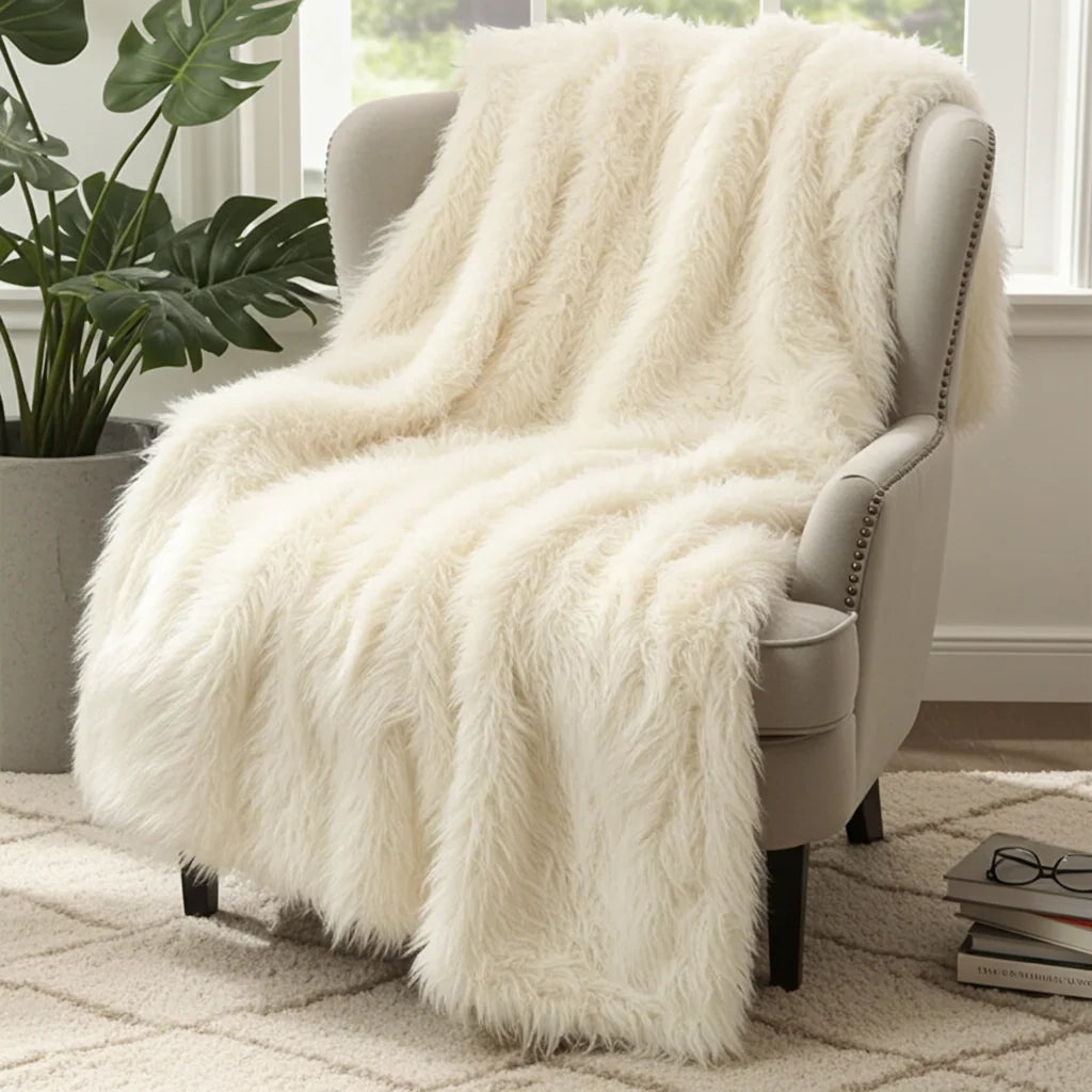 Mongolian Faux Fur Luxury Throw