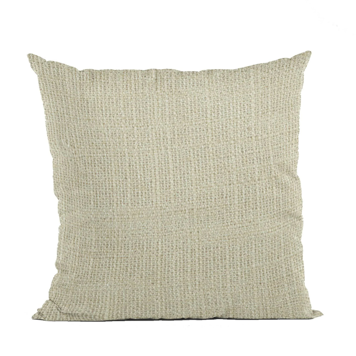 Plutus Vanilla Wall Textured Solid, with Open Weave. Luxury Throw Pillow