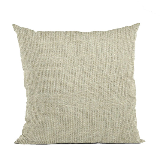 Plutus Vanilla Wall Textured Solid, with Open Weave. Luxury Throw Pillow