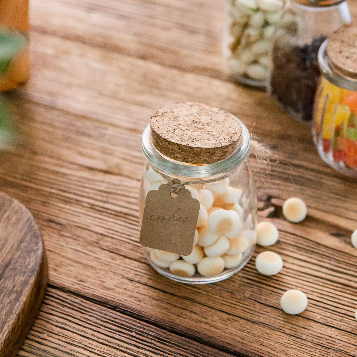 Mini Glass Jars with Cork Lids, Pack of 30, view 7