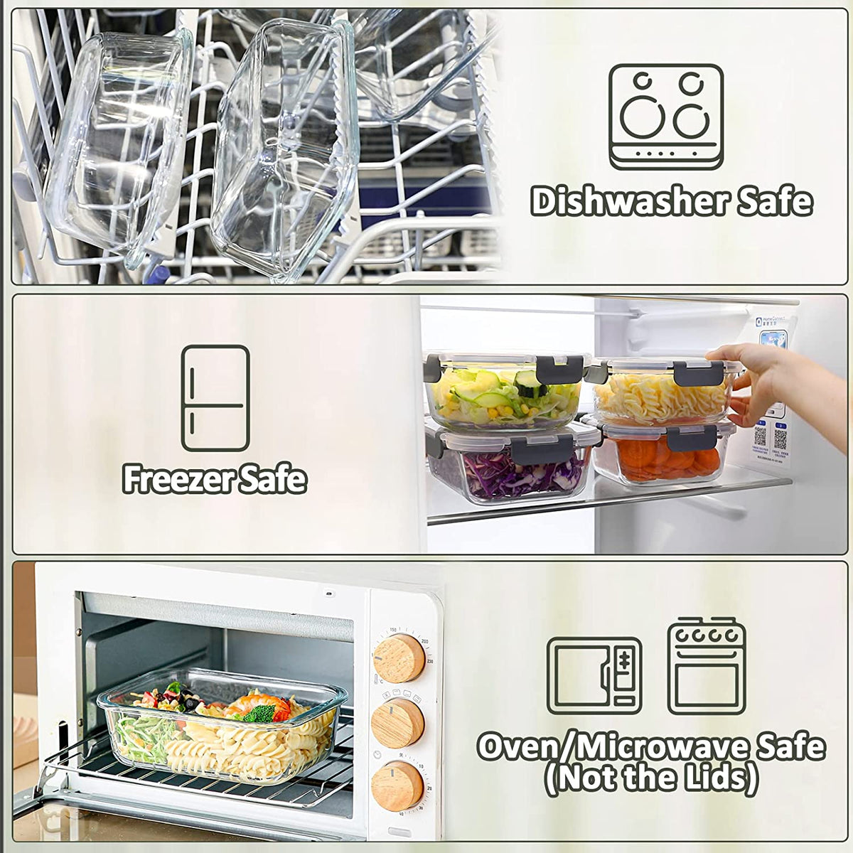 Glass Food Storage Containers, 10 Pack, view 4