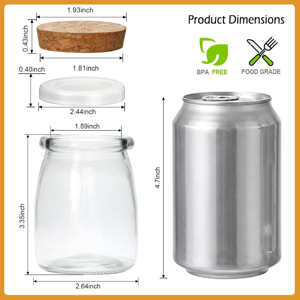 Mini Glass Jars with Cork Lids, Pack of 30, view 2