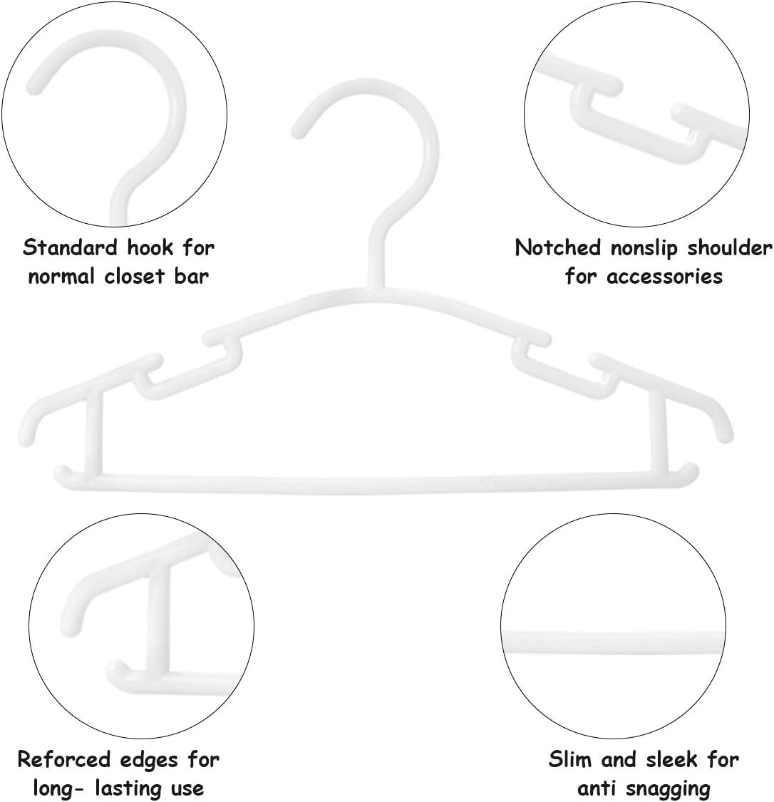 Children's Hangers, Pack of 100, White, view 2