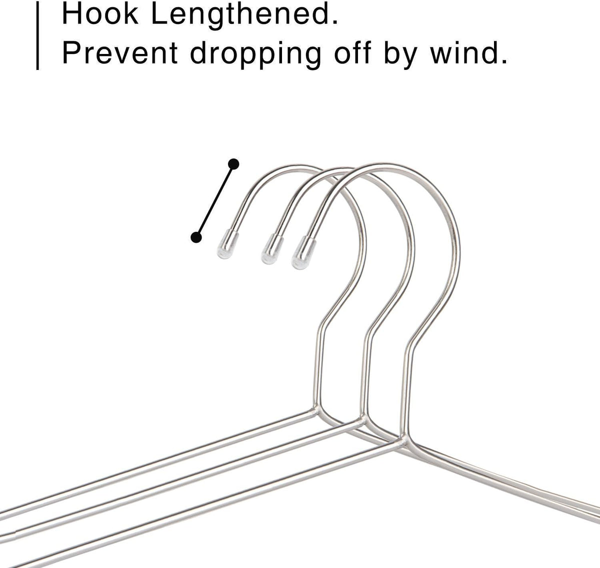 Slim Stainless Steel Hangers, Pack of 40, view 9