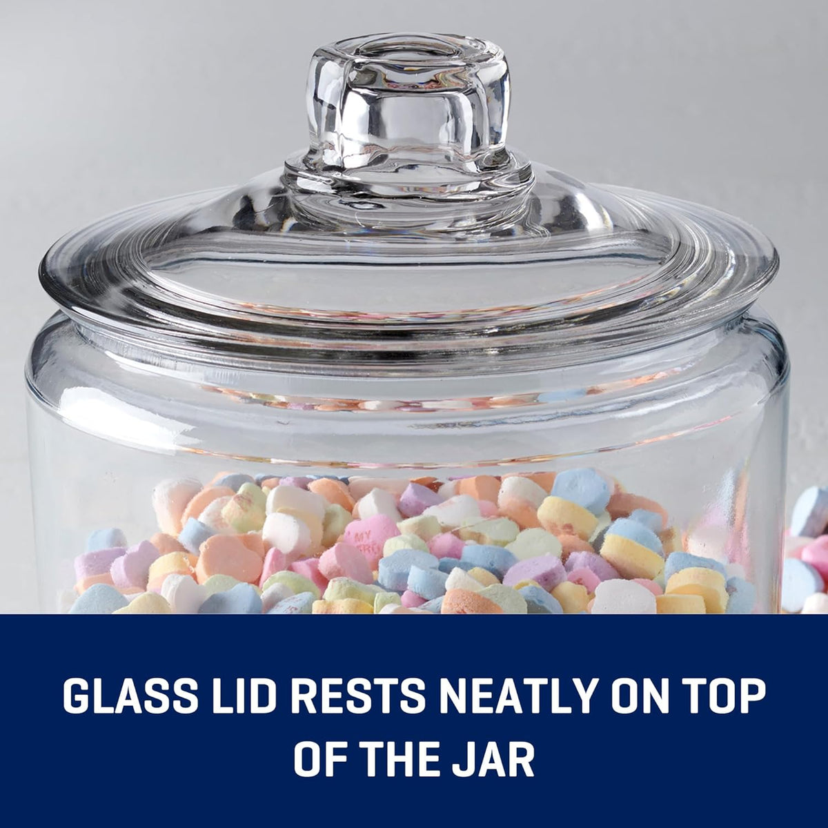 Large Glass Storage Jars with Glass Lids, 1 Gallon, Set of 2, view 4