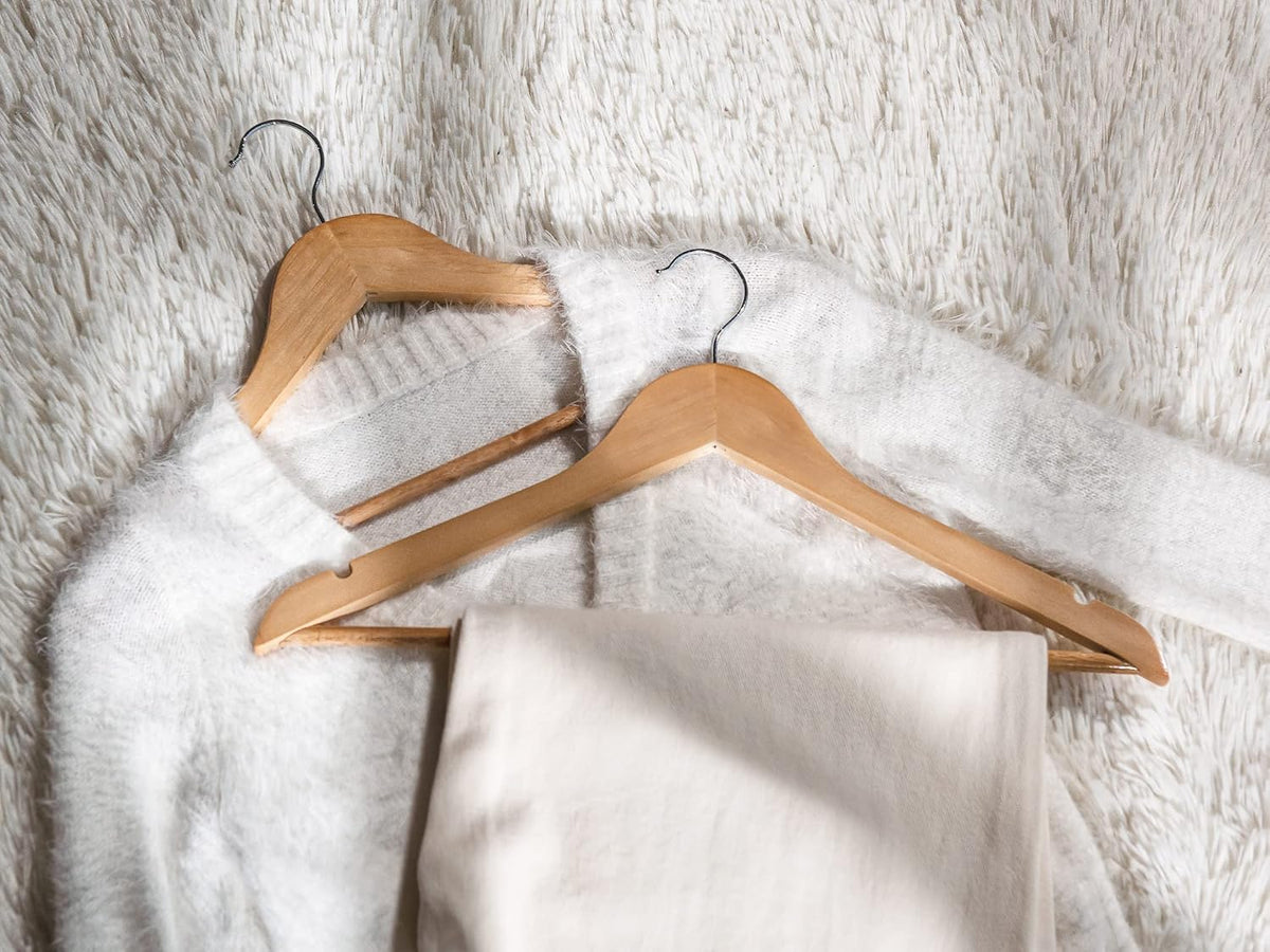 Solid Wood Coat Hangers, Pack of 20, view 2