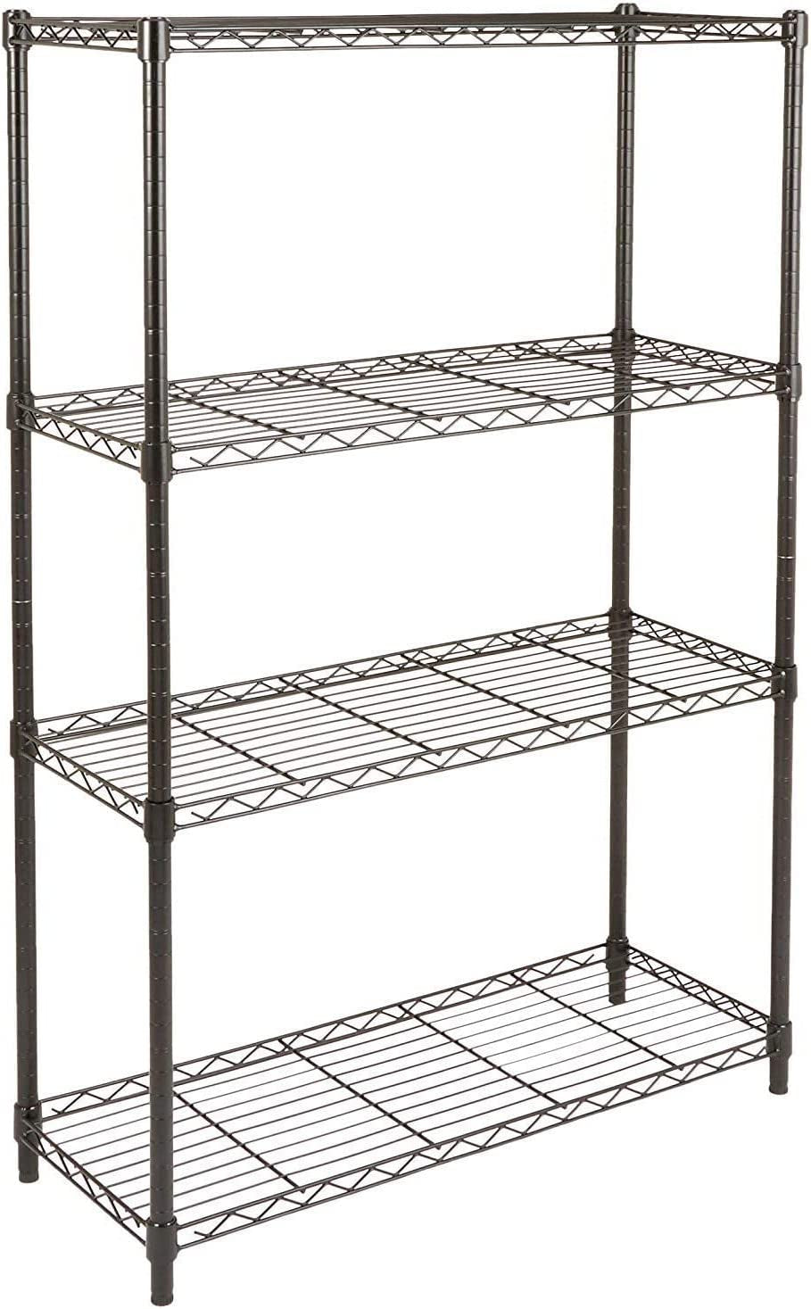 Four Shelf Storage Unit, Black
