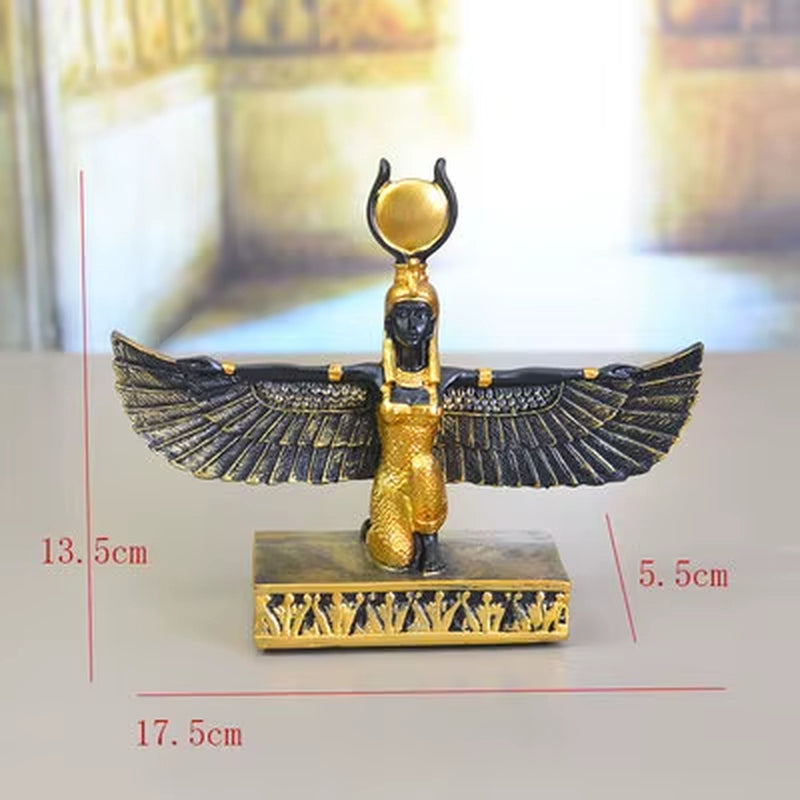 Egyptian Gods Goddess Ornament 1Pc Large Isis Sculpture Adorn for Home Eye of Egypt Furnishing Articles Decorate