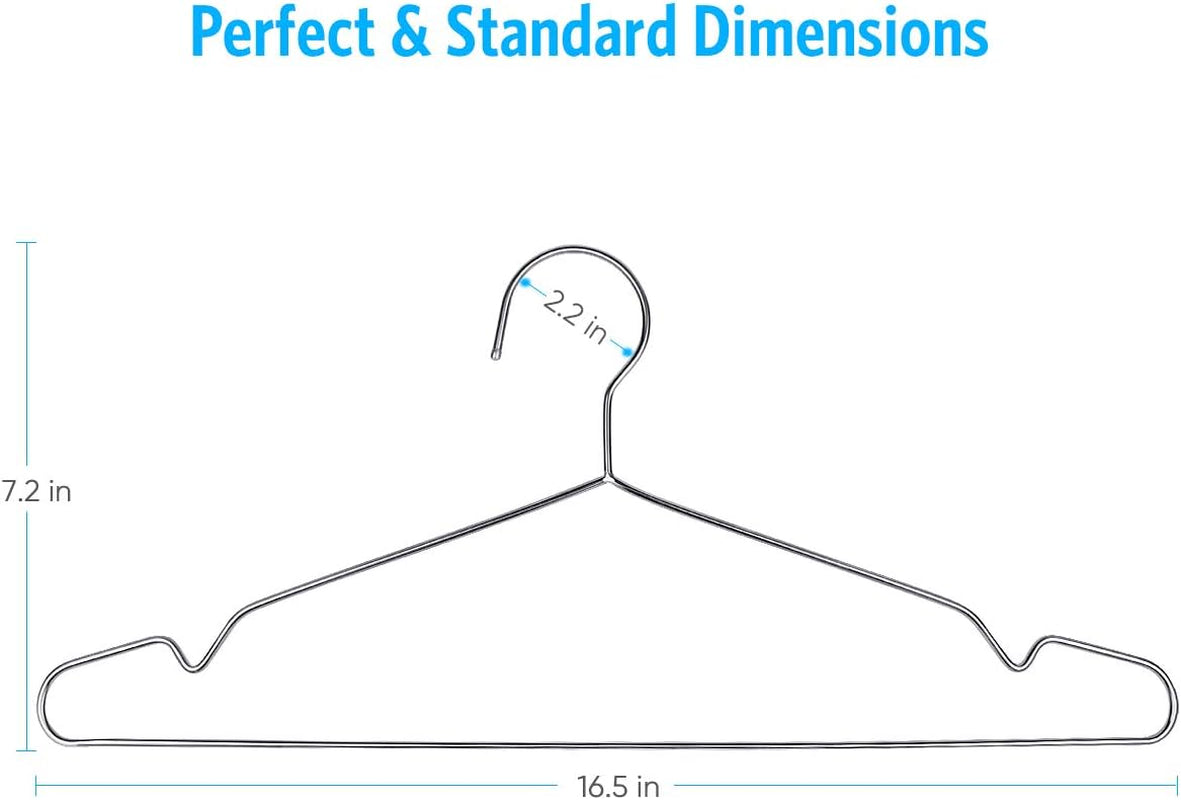 Slim Stainless Steel Hangers, Pack of 40, view 2