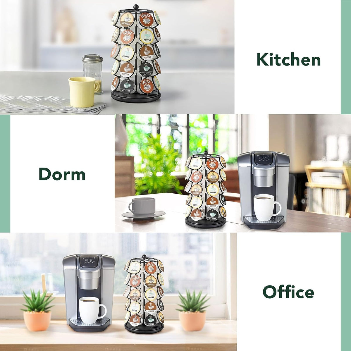Rotating Coffee Pod Carousel, Holds 35 Pods, Black, view 4