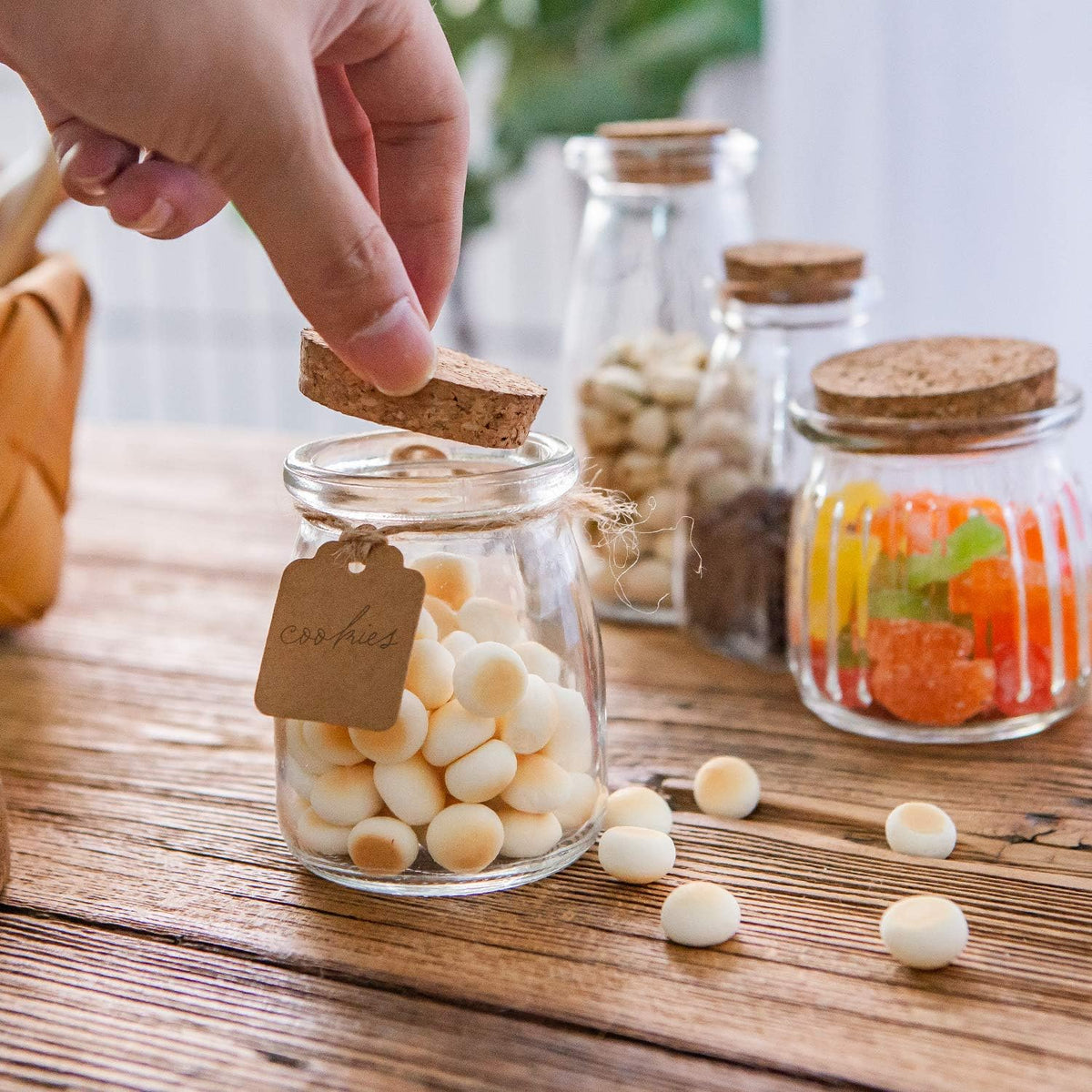 Mini Glass Jars with Cork Lids, Pack of 30, view 6