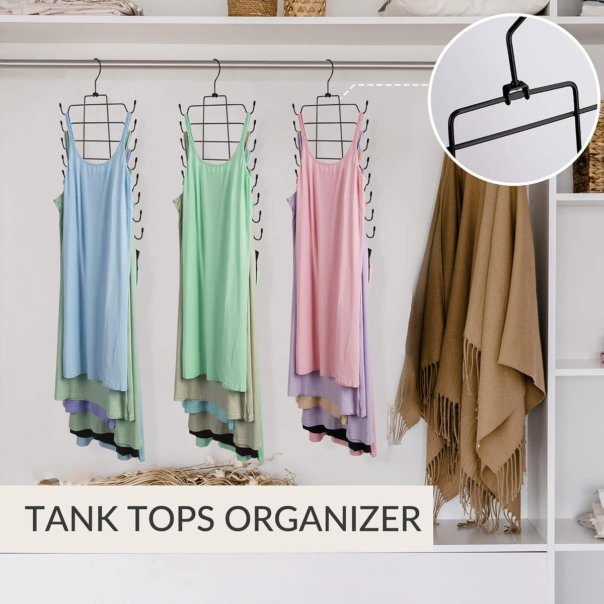 Folding Tank Top and Bra Hangers, Pack of 6, view 4