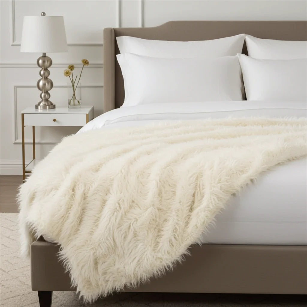 Mongolian Faux Fur Luxury Throw