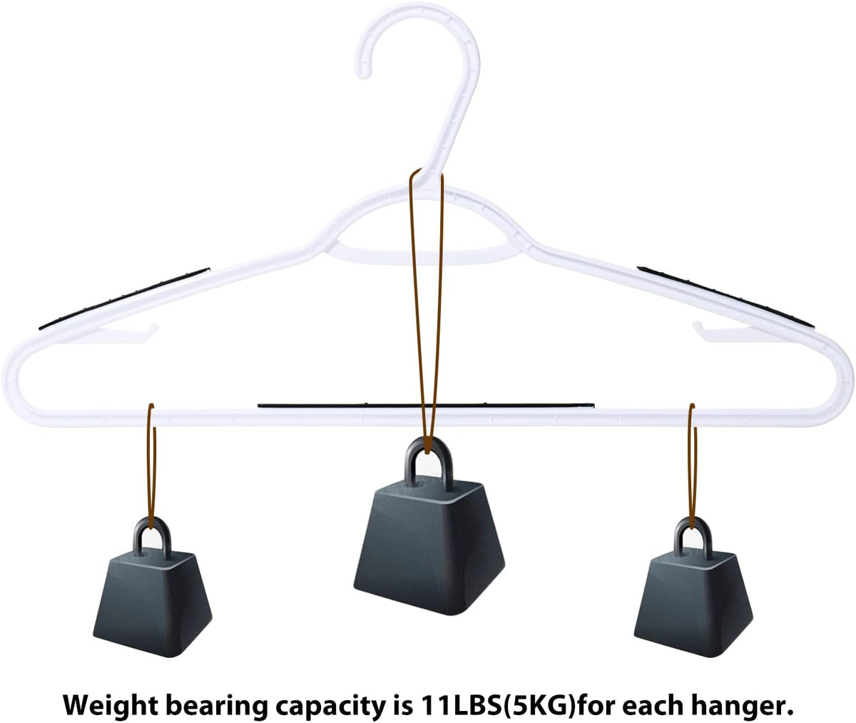 Black Plastic Hangers with Clips, Pack of 30, view 5