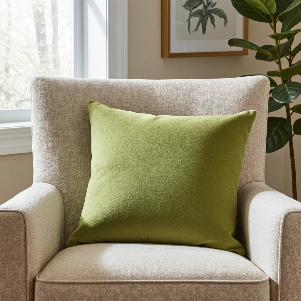 Pistachio Love Green Handmade Luxury Pillow