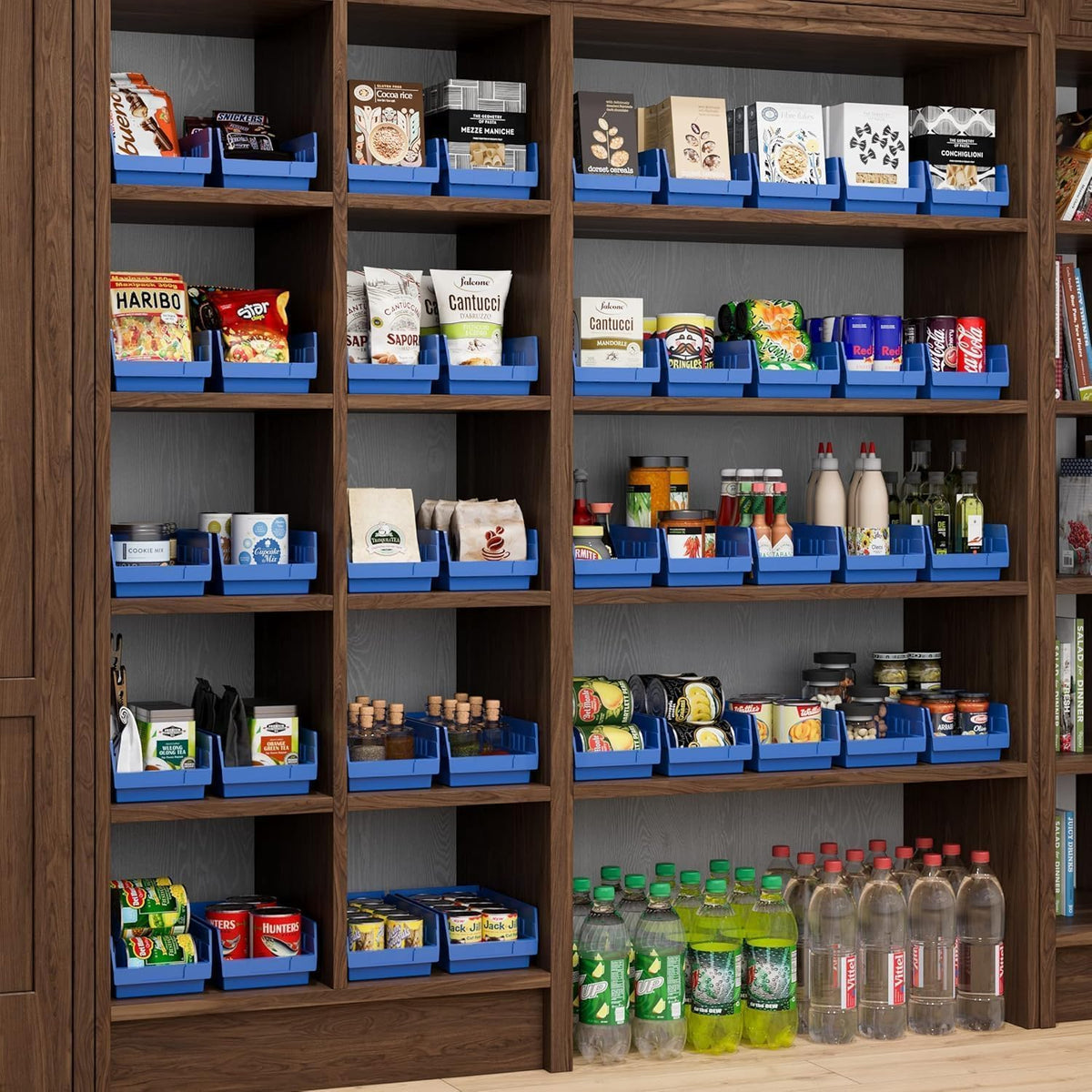 Heavy Duty Shelf Bins, Pack of 12, Blue, view 2