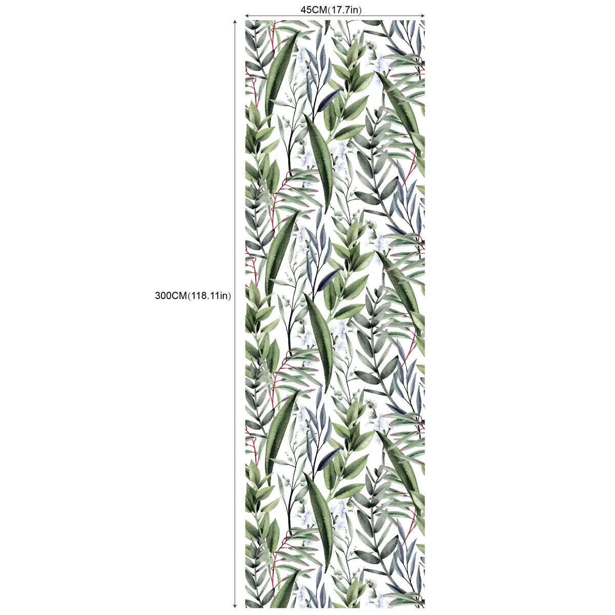 Green Tropical Palm Wallpaper Self Adhesive Rainforest Leaves Wallpaper Jungle Peel & Stick Plant Wallpaper Mural Vinyl Film