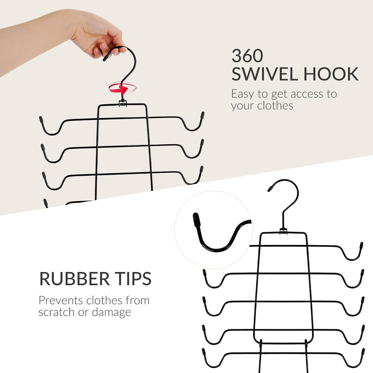 Folding Tank Top and Bra Hangers, Pack of 6, view 7
