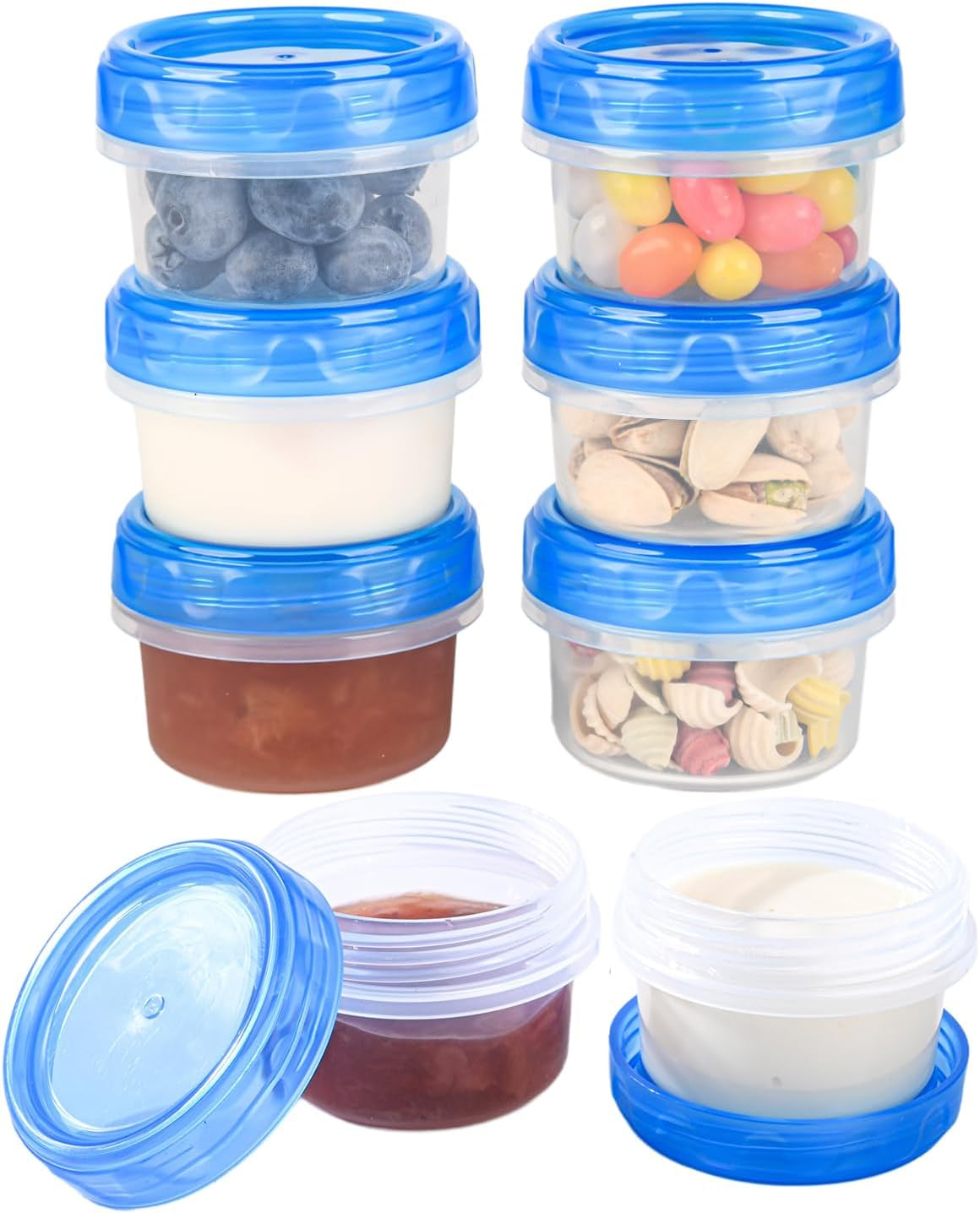 Leakproof Dressing Pots with Twist Lids, Pack of 8