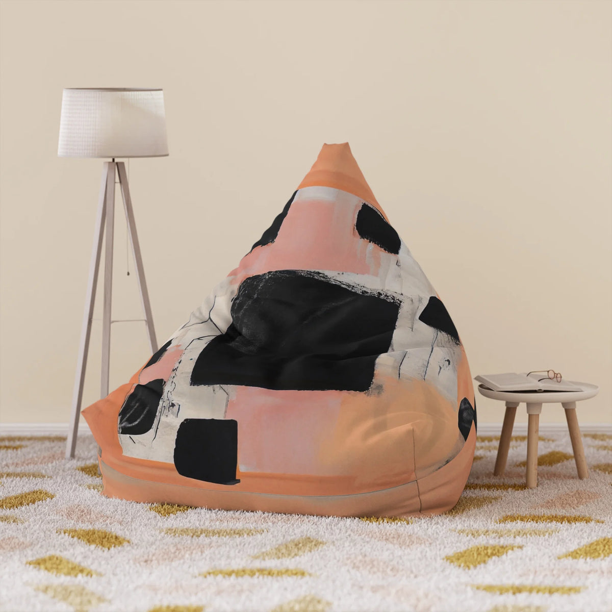Bean Bag Cover Queennoble'S Art and Design PEACH