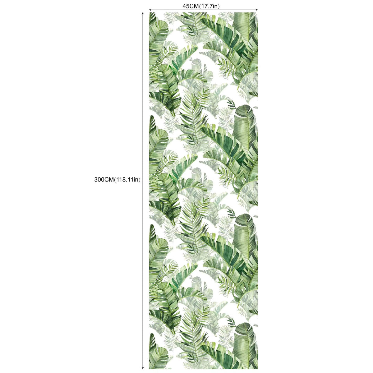 Green Tropical Palm Wallpaper Self Adhesive Rainforest Leaves Wallpaper Jungle Peel & Stick Plant Wallpaper Mural Vinyl Film