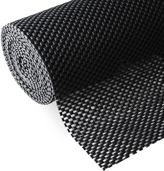 Non Slip Drawer and Shelf Liner, 30 cm x 6 m, Black