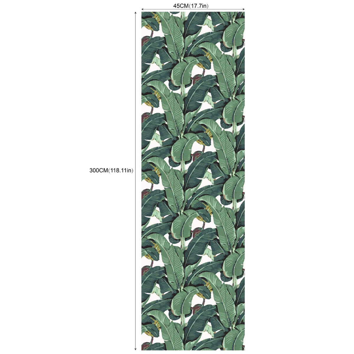 Green Tropical Palm Wallpaper Self Adhesive Rainforest Leaves Wallpaper Jungle Peel & Stick Plant Wallpaper Mural Vinyl Film