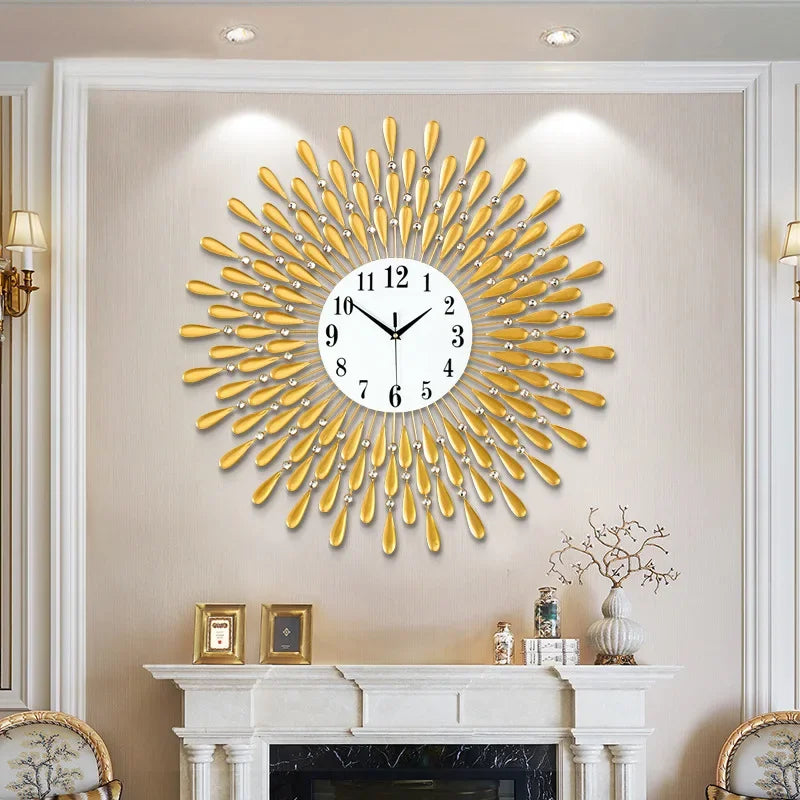 Crystal Sun Modern Style Silent Wall Clock 38X38Cm, 2020 New Product Living Room Office Home Wall Decoration