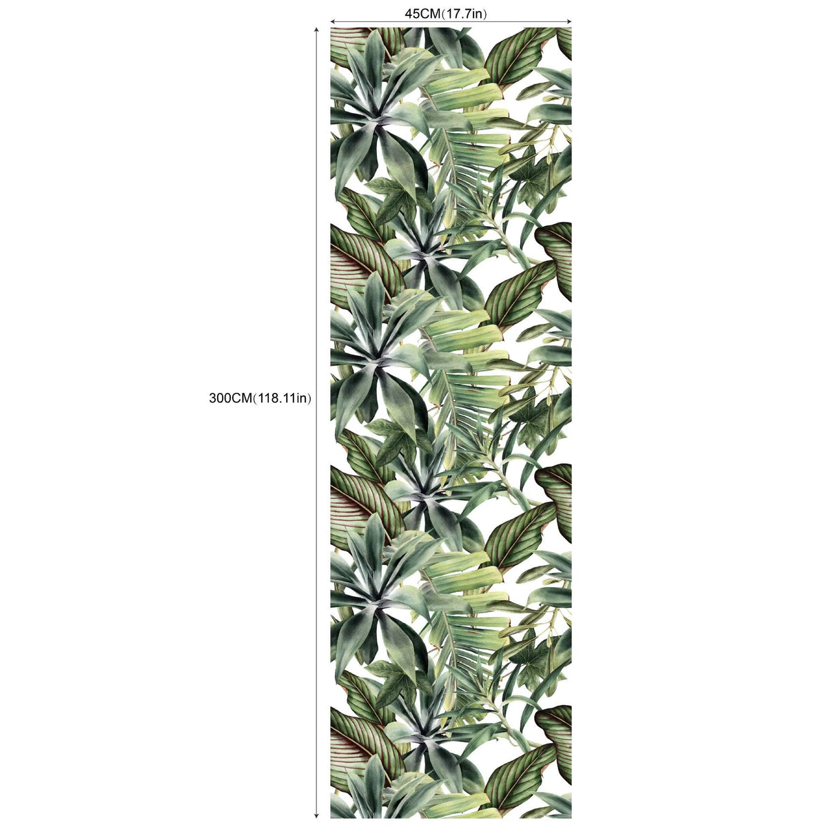 Green Tropical Palm Wallpaper Self Adhesive Rainforest Leaves Wallpaper Jungle Peel & Stick Plant Wallpaper Mural Vinyl Film