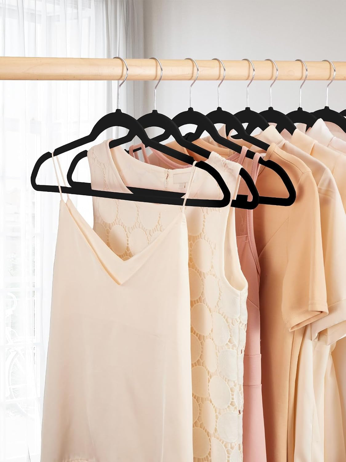 Black Velvet Hangers, Pack of 20, view 8