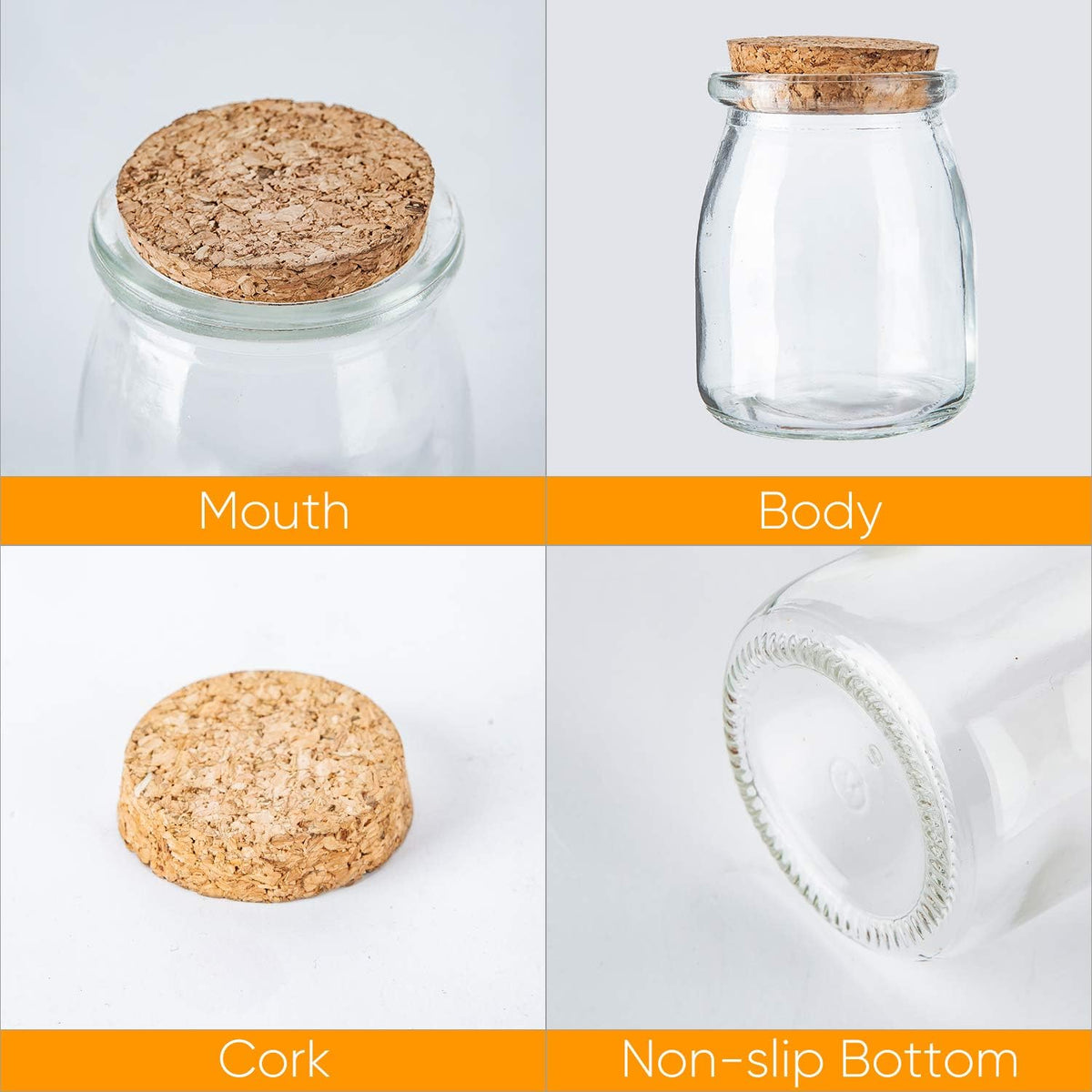 Mini Glass Jars with Cork Lids, Pack of 30, view 3
