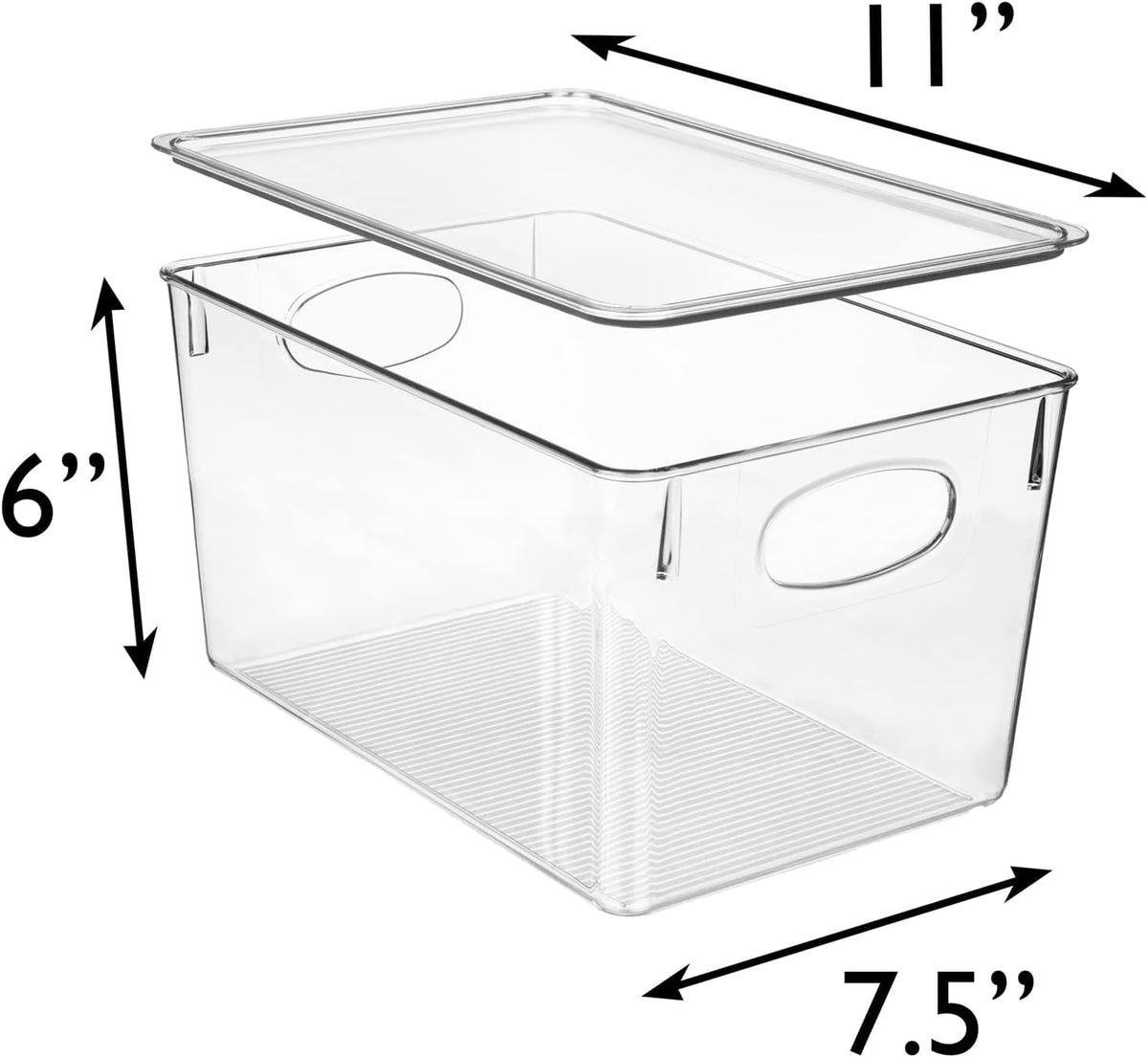 Pantry Storage Bins with Lids, Pack of 4, view 6