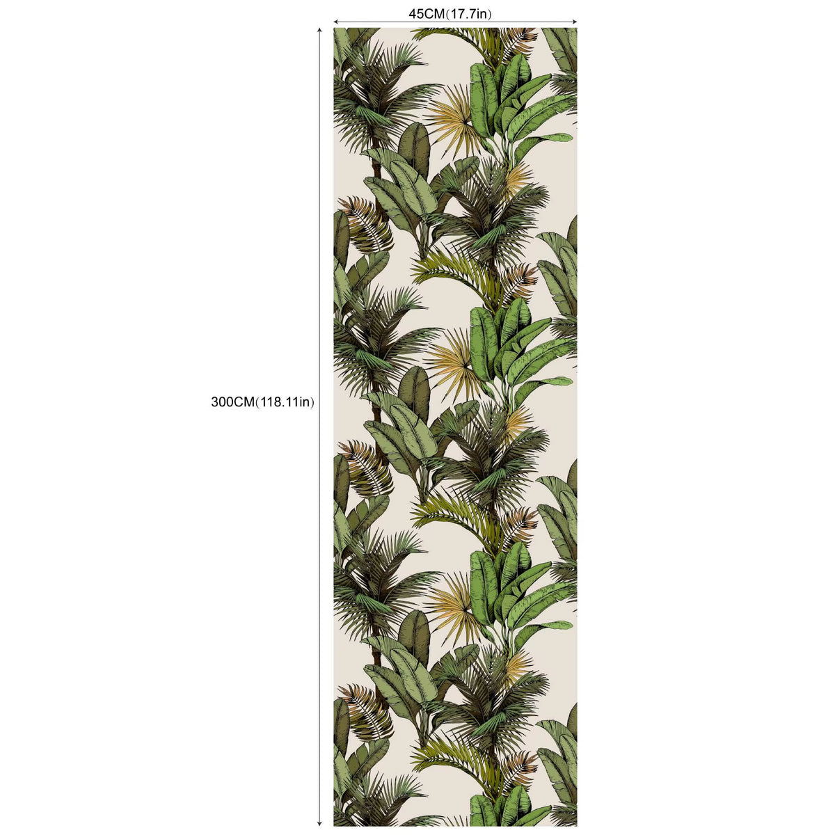 Green Tropical Palm Wallpaper Self Adhesive Rainforest Leaves Wallpaper Jungle Peel & Stick Plant Wallpaper Mural Vinyl Film