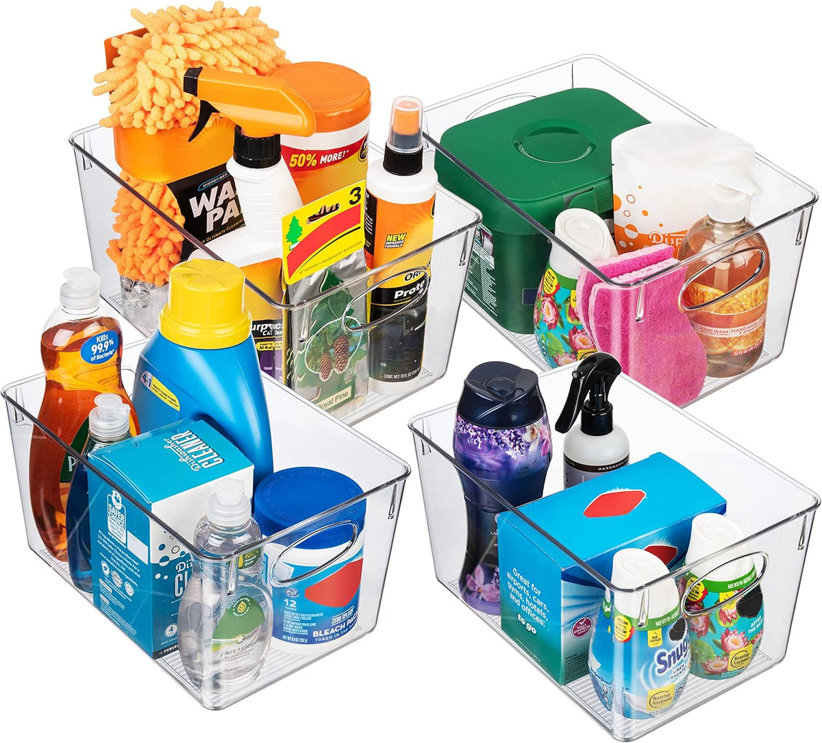 Pantry Storage Bins with Lids, Pack of 4, view 3