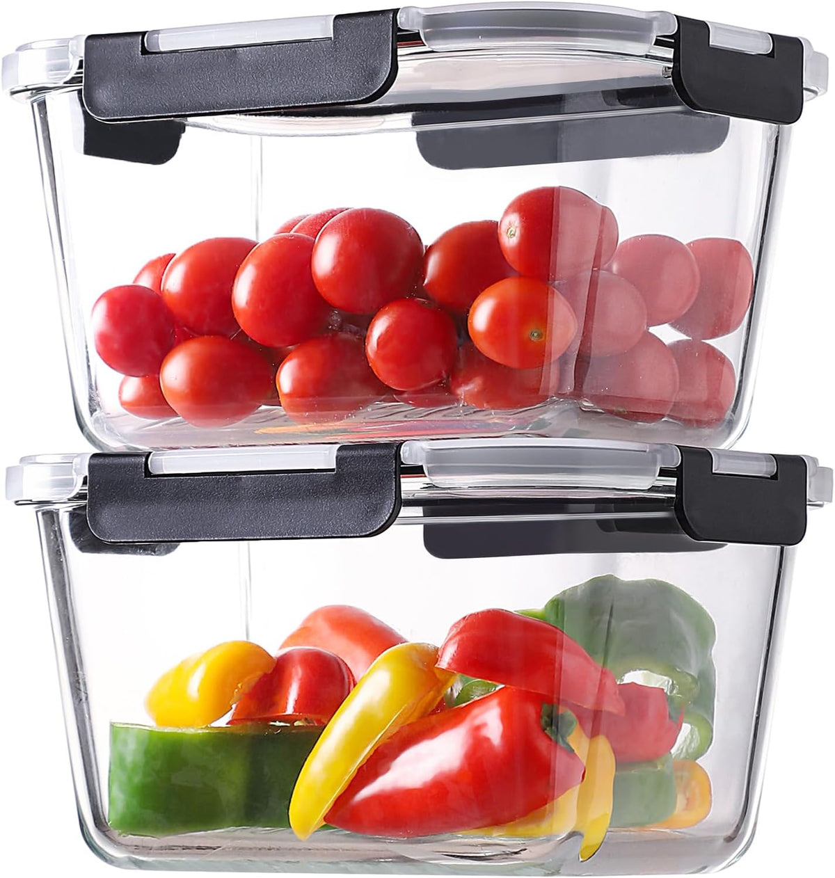 Large Glass Food Storage Containers, 1.8 Litre, Set of 2